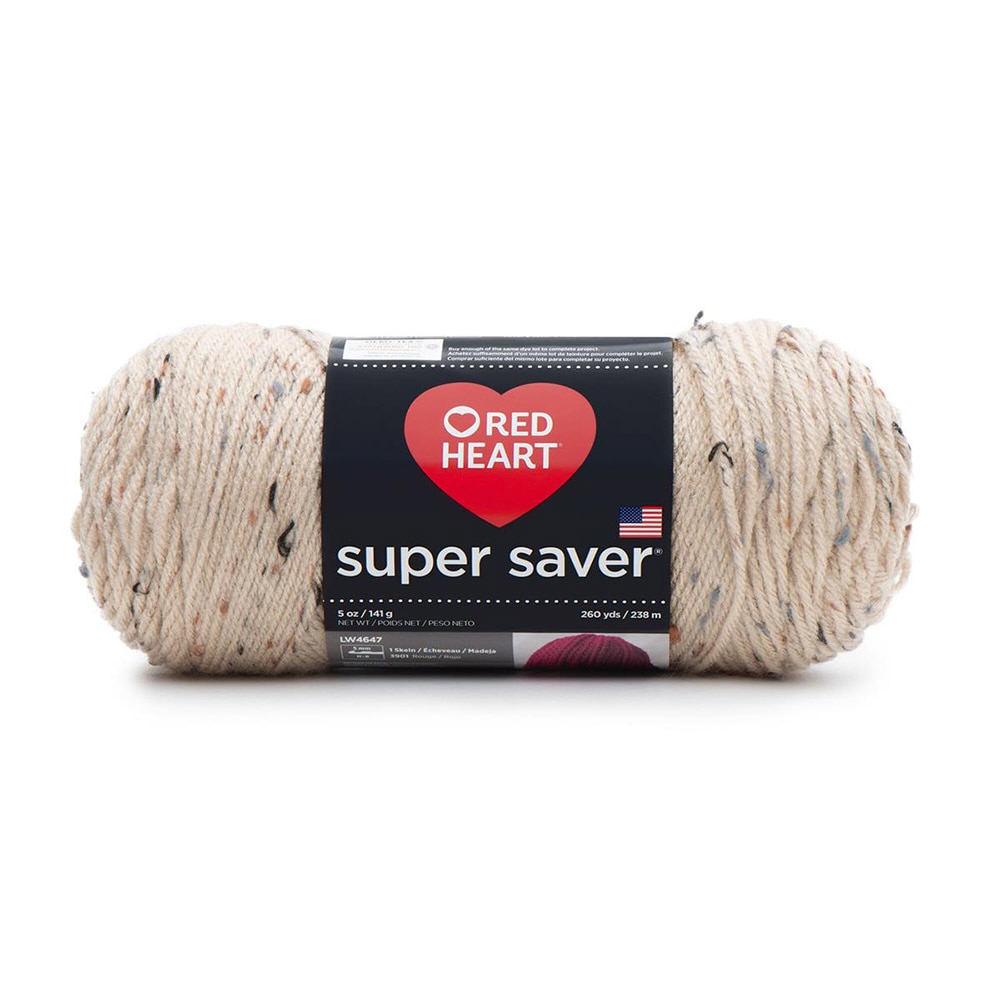 Craft Supplies, Art & School, Coats & Clark, Red Heart, Super Saver, Yarn, 583675, Buff Fleck